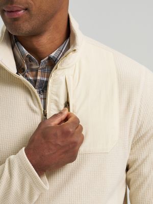 Men's Polar Fleece Quarter Zip Mock Neck Sweater | SALE | Lee®