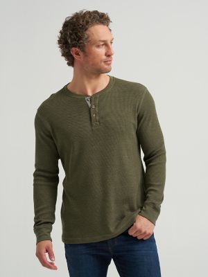 Men's Waffle Knit Henley Shirt | SALE | Lee®