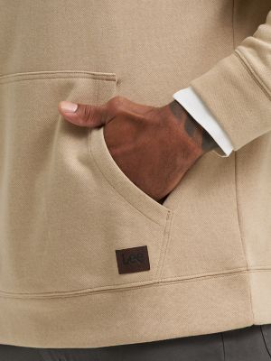 Men's Solid Textured Hoodie in Kelp alternative view 2