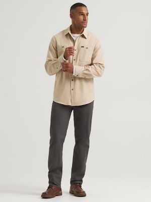 Mens Solid Herringbone Work Shirt:Kelp:S alternative view 3