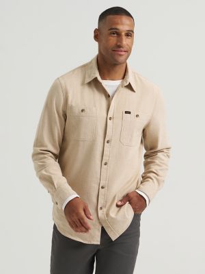 Men's Solid Herringbone Work Shirt