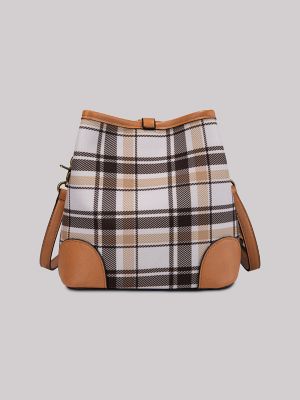 Women's Plaid Logo Handbag