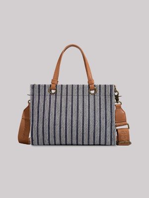 Womens Stripe Logo Handbag:Denim:ONESIZE alternative view