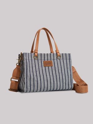 Womens Stripe Logo Handbag:Denim:ONESIZE alternative view 3