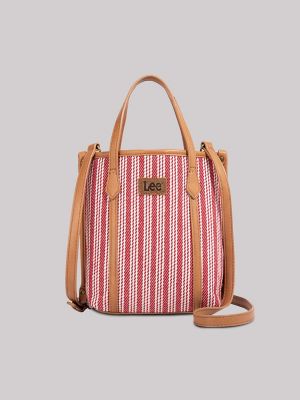 Women's Tall Stripe Logo Handbag