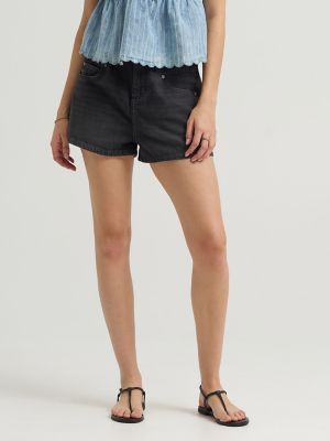 Women's High Rise Flirty Denim Short in Dark Memory alternative view
