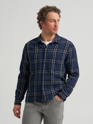 Men's Relaxed Fit Plaid Overshirt