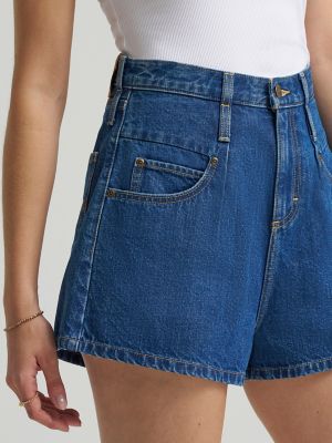 Women's 100% Cotton High Rise Flirty Denim Short