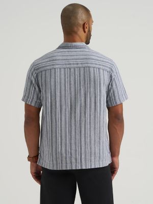 Men's Legendary Loose Camp Shirt in Mood Indigo Stripe alternative view