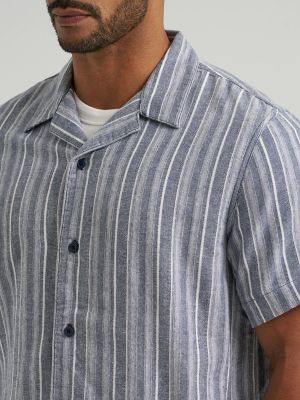 Men's Legendary Loose Camp Shirt in Mood Indigo Stripe alternative view 2