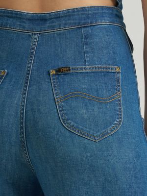 Women's Back Cut Out Denim Jumpsuit