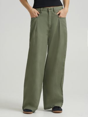 Women's Low Rise Slouch Chino Pant in Mercantile Green