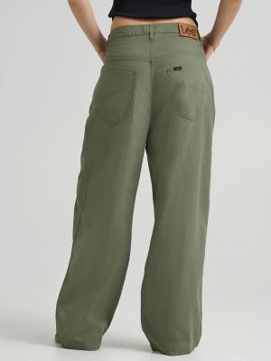 Women's Low Rise Slouch Chino Pant in Mercantile Green
