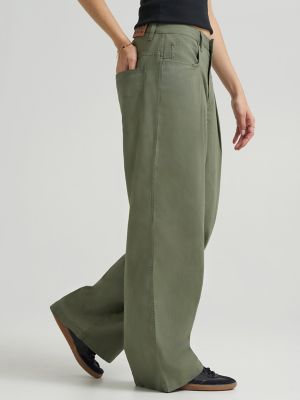 Women's Low Rise Slouch Chino Pant in Mercantile Green