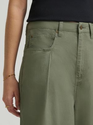 Women's Low Rise Slouch Chino Pant in Mercantile Green