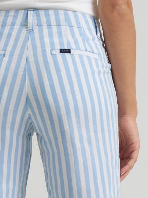 Women's Legendary Chino Bermuda in Bright White Hallogen Stripe alternative view 4