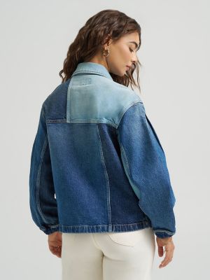 Women's Patched Denim Chore Jacket