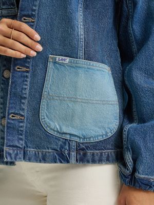 Women's Patched Denim Chore Jacket