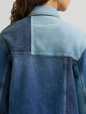 Women's Patched Denim Chore Jacket