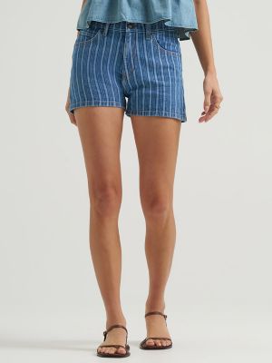 Women's Stripe Denim Short