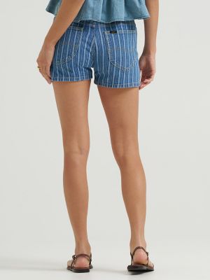 Women's Stripe Denim Short