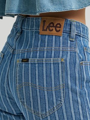 Women's Stripe Denim Short