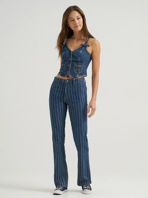 Women's Denim Bow Vest