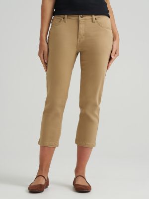 Women's Legendary Straight Denim Capri in Wheat alternative view