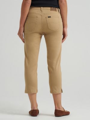 Women's Legendary Straight Denim Capri in Wheat alternative view 2