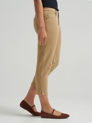 Women's Legendary Straight Denim Capri in Wheat alternative view 3