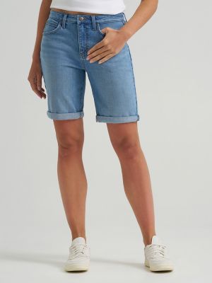 Women's Legendary Relaxed Denim Bermuda in Turning Tide