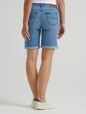 Women's Legendary Relaxed Denim Bermuda in Turning Tide