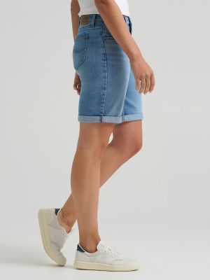 Women's Legendary Relaxed Denim Bermuda in Turning Tide