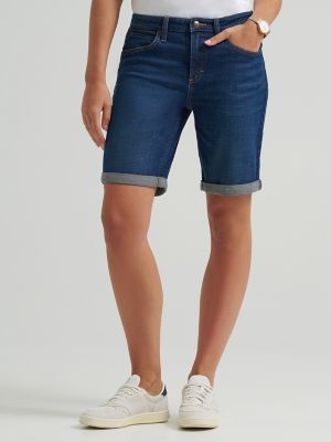 Women's Legendary Relaxed Denim Bermuda in Night Rain alternative view