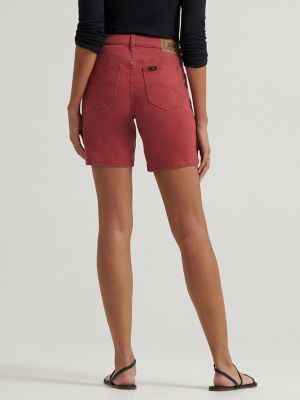Womens Legendary Side Slit Denim Short:Washed Punch:10:M alternative view 2