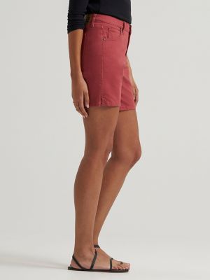 Womens Legendary Side Slit Denim Short:Washed Punch:10:M alternative view 3