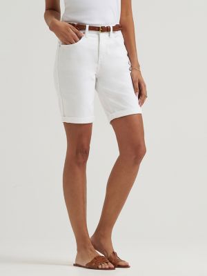 Women's Legendary Relaxed Denim Bermuda in Bright White alternative view