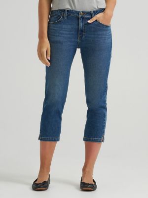 Womens Legendary Straight Denim Capri:Clear Nights:10:M alternative view