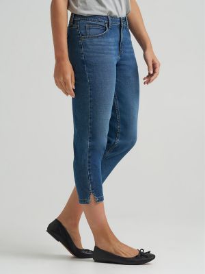 Womens Legendary Straight Denim Capri:Clear Nights:10:M alternative view 3