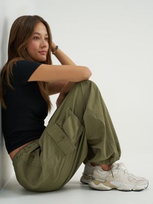 Women's Low Rise Drawstring Parachute Pant