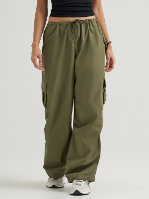Women's Low Rise Drawstring Parachute Pant