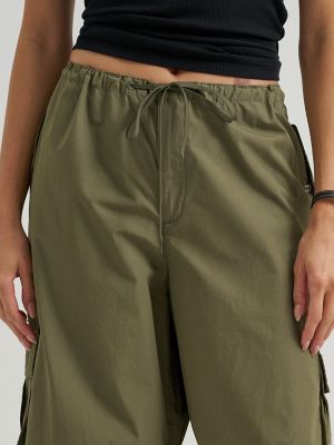 Women's Low Rise Drawstring Parachute Pant