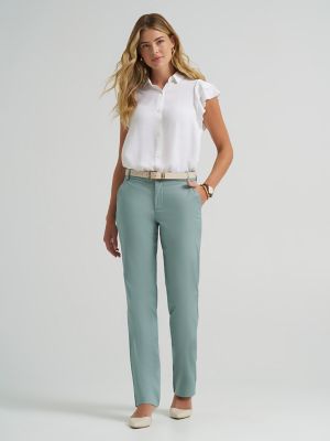 Women's Wrinkle Free Relaxed Fit Straight Leg Pant from Lee - $39.90