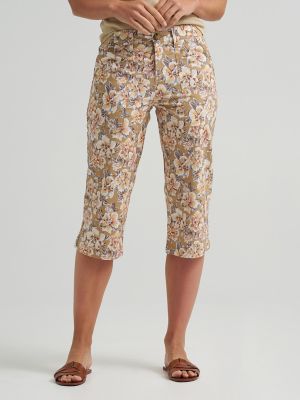 Women's Ultra Lux Comfort with Flex-to-Go Relaxed Fit Utility Skimmer in Khaki Halogen Floral alternative view