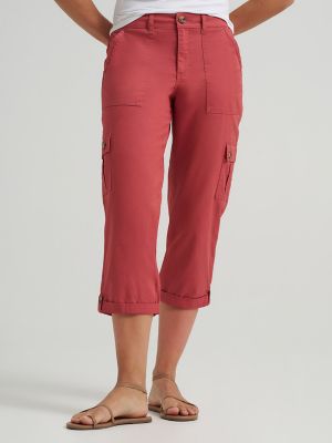 Women's Ultra Lux Comfort with Flex-to-Go Relaxed Fit Cargo Capri in Cinnamon alternative view