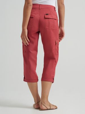 Women's Ultra Lux Comfort with Flex-to-Go Relaxed Fit Cargo Capri in Cinnamon alternative view 2