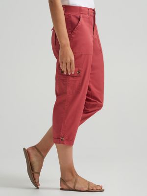 Women's Ultra Lux Comfort with Flex-to-Go Relaxed Fit Cargo Capri in Cinnamon alternative view 3