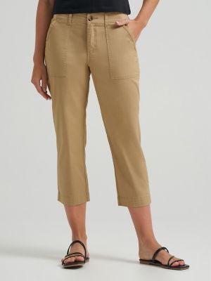 Women's Ultra Lux Comfort Flex-To-Go Utility Capri in Wheat alternative view
