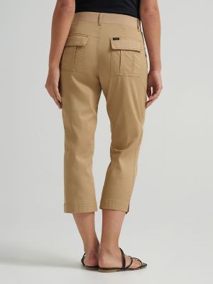 Women's Ultra Lux Comfort Flex-To-Go Utility Capri in Wheat alternative view 2