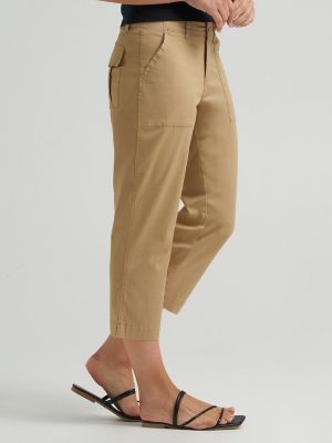 Women's Ultra Lux Comfort Flex-To-Go Utility Capri in Wheat alternative view 3